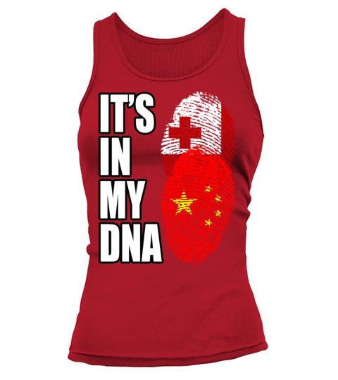 Tongan And Chinese Mix Heritage DNA Flag Tank top Woman