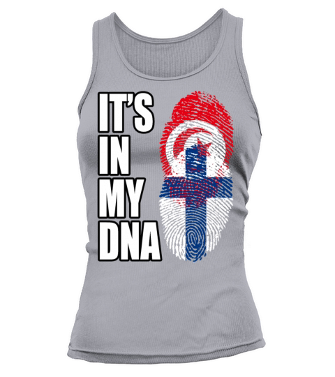 Tunisian And Finland Mix Heritage DNA Flag Tank top Woman