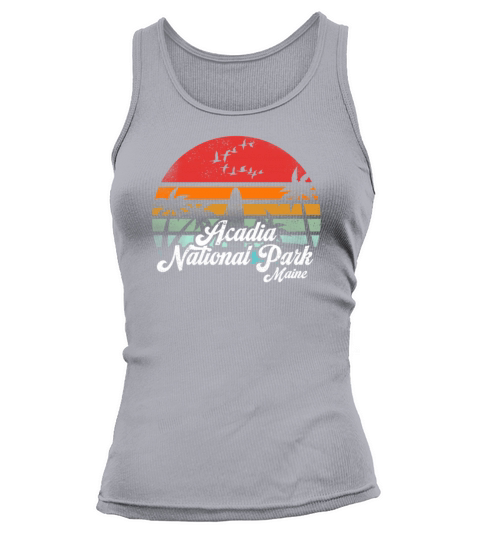 Vintage Acadia National Park Maine Surfing Retro Tank top Woman