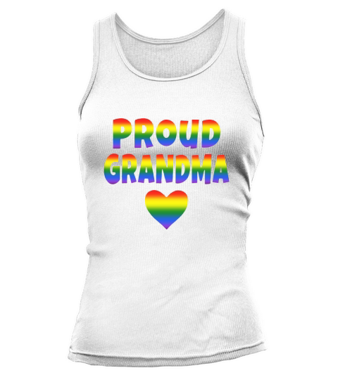 Womens Proud Grandma LGBT Pride LGBT Grandmother Cute Love shirt Tank top Woman