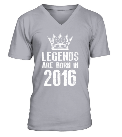 2016 legends born in V-Neck T-shirt
