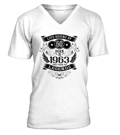 60th Birthday Gifts Vintage 1963 Vintage Sayings V-Neck T-shirt