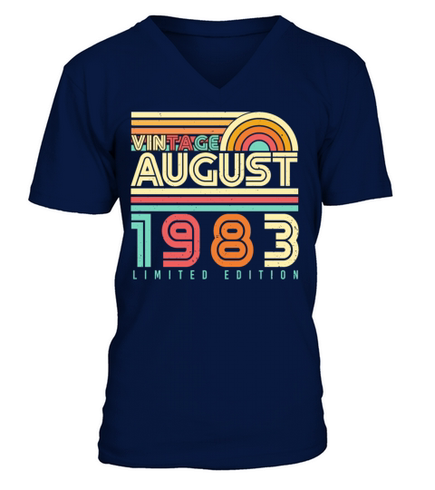 August 1983 Vintage V-Neck T-shirt