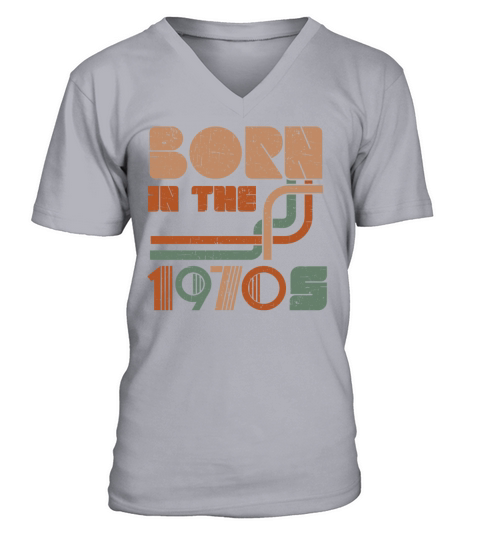 Born In The 1970 Vintage Seventies Party 1970s V-Neck T-shirt