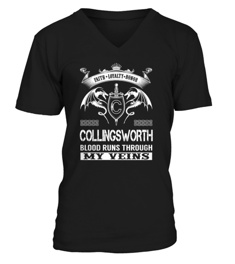 COLLINGSWORTH Last Name, Surname Tshirt V-Neck T-shirt