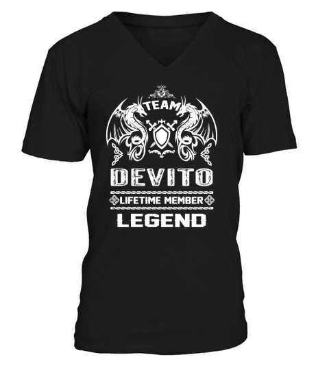 DEVITO team lifetime member legend V-Neck T-shirt