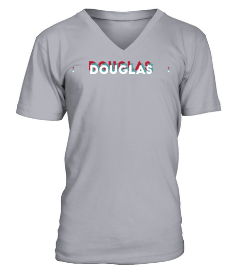 Douglas Name - Funny Name Douglas 80s theme V-Neck T-shirt