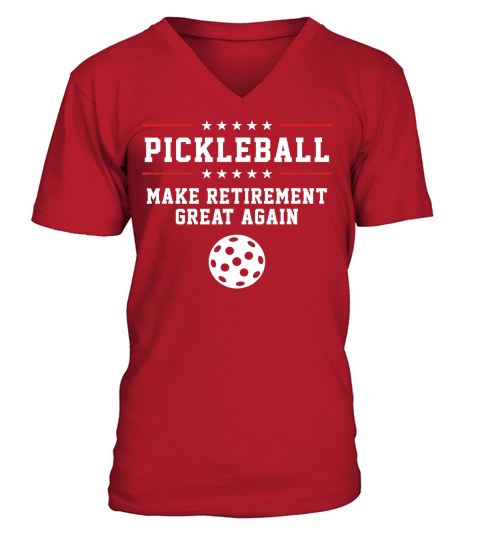 Funny Pickleball Retirement T-Shirt For Dad Grandpa Or Men V-Neck T-shirt