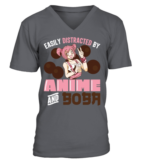 Geek Lovers Life Powered By Tea Bubble Lifestyle V-Neck T-shirt