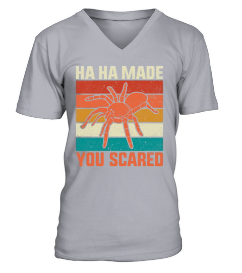 Ha Ha Made You Scared Retro Vintage Style V-Neck T-shirt