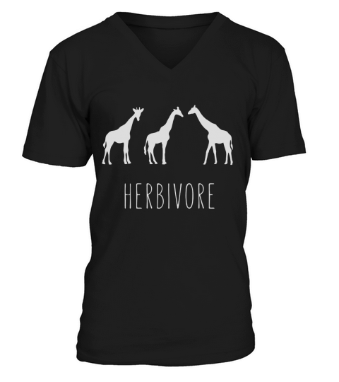 Herbivore vegan giraffe t-shirt for men and women V-Neck T-shirt