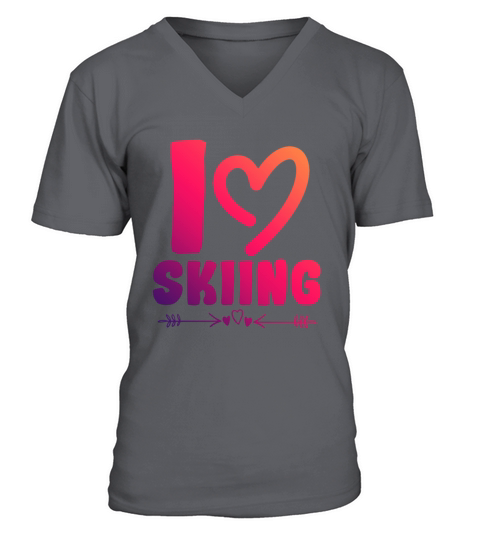 I love skiing V-Neck T-shirt