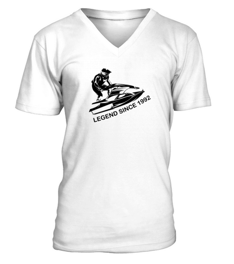 Jet ski vintage 1992 birthday 30 years V-Neck T-shirt