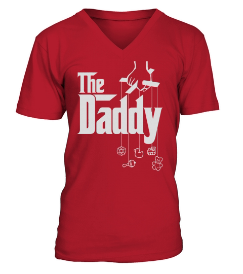 Mens The Daddy! First Time Fathers Day, New Dad Gift PREMIUM Tee Black Men B074DG1X7X 1 V-Neck T-shirt
