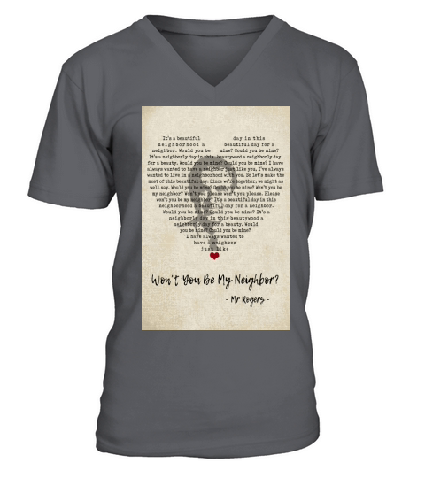 Mister Rogers Wont You Be My Neighbor V-Neck T-shirt