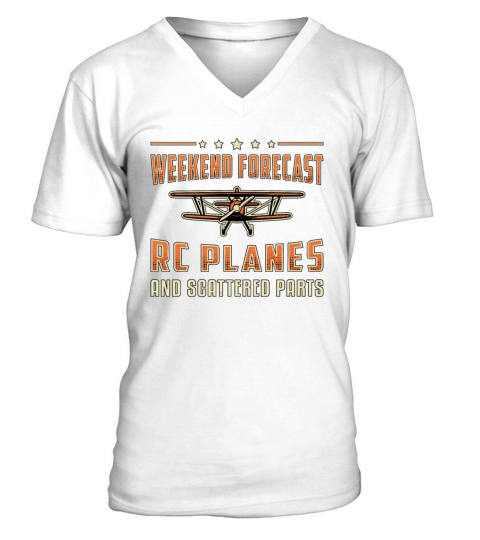 RC Plane Aircraft Pilot Weekend Forecast RC Planes V-Neck T-shirt