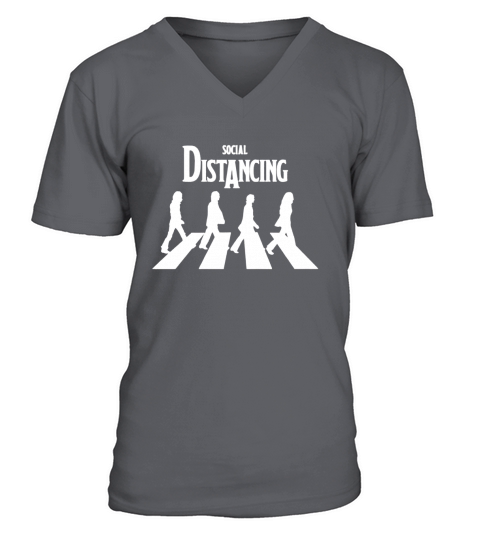 SOCIAL DISTANCING ROAD THE BEATLE V-Neck T-shirt