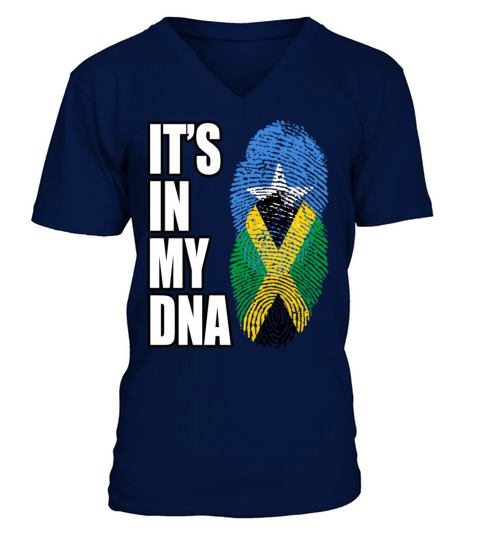 Somali And Jamaican Vintage Heritage DNA Flag V-Neck T-shirt