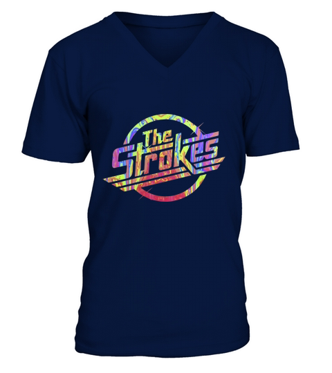 The Strokes Psychedelic Logo V-Neck T-shirt