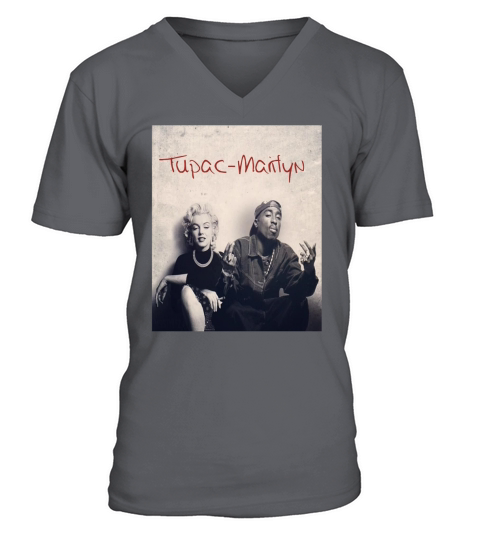 TuPac Marilyn Fans V-Neck T-shirt