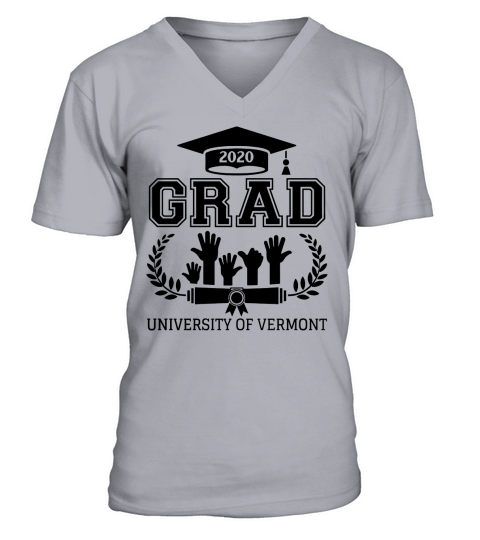 University School Graduation UNIVERSITY OF VERMONT Grad 2020 V-Neck T-shirt