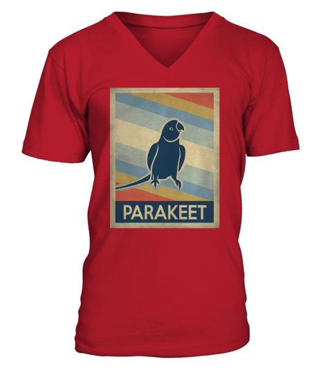 Vintage style Parakeet Tshirt V-Neck T-shirt