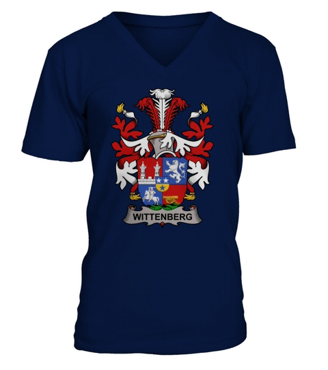 Wittenberg Family Crest Swedish Family Crests - Coffee Mug (colored) V-Neck T-shirt