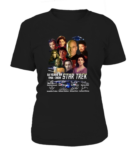 54 Years Of 1966 2020 Star Trek Characters Signatures Women's T-Shirt