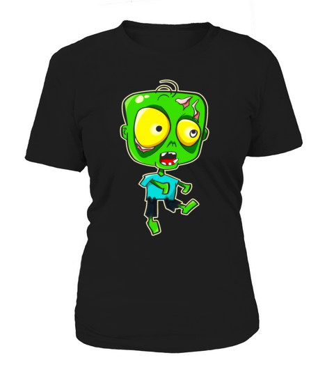 Cartoon Zombie Funny Horror Ghoul Halloween Women's T-Shirt
