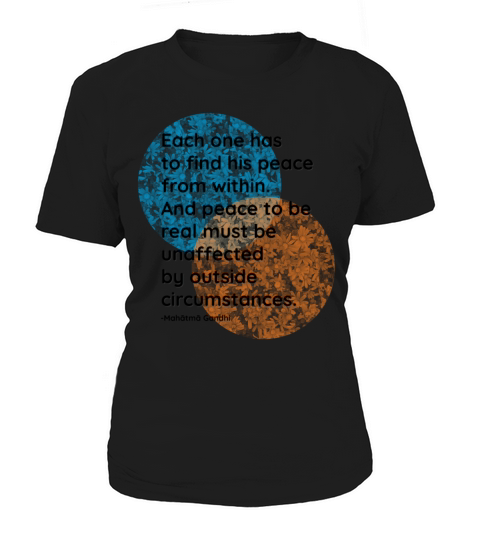 Mahatma Gandhi Peace Quotes Women's T-Shirt