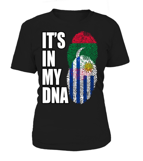 Maldivian And Uruguayan Mix Heritage DNA Flag Women's T-Shirt