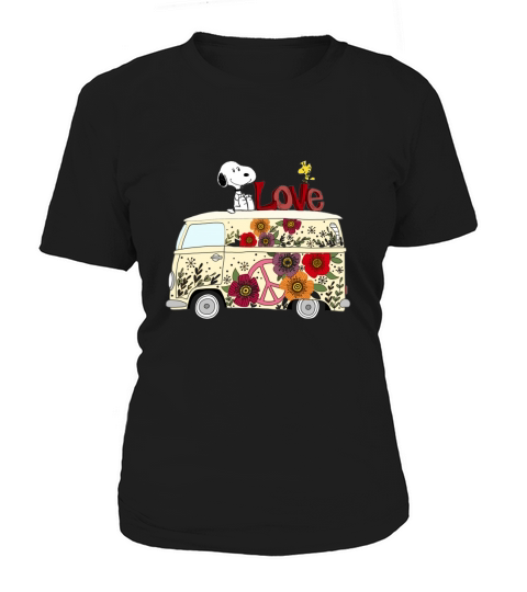 PEACE AND LOVE ARE ALL WE NEED VOLKSWAGEN BUS SNOOPY SHIRTS Women's T-Shirt