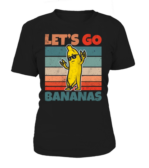 Retro Vintage Lets Bananas Funny Rocker Banana Women's T-Shirt
