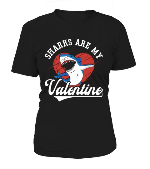 Sharks Are My Valentine Freediving Dive Freediver Women's T-Shirt