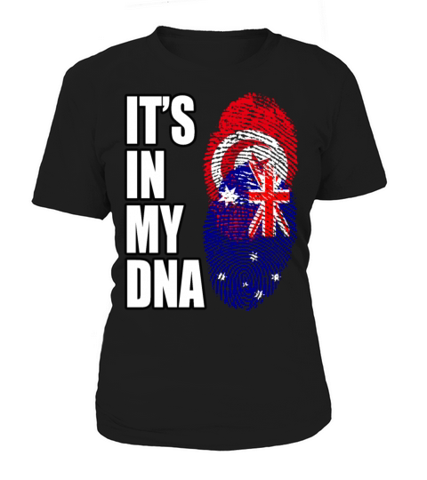 Tunisian And Australian Mix Heritage DNA Flag Women's T-Shirt