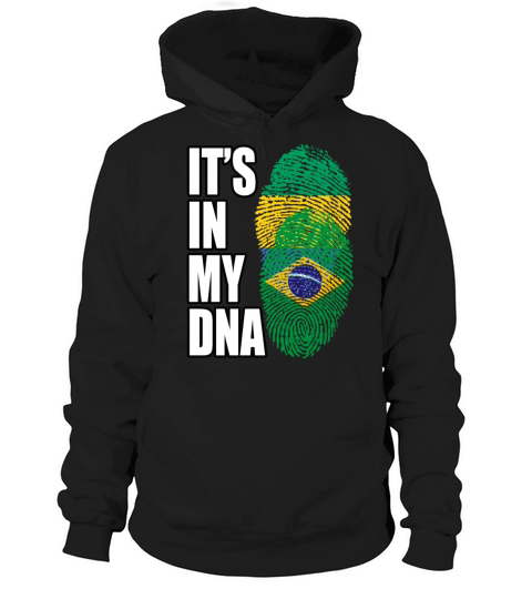 Gambian And Brazilian Mix Heritage DNA Flag Hoodie Unisex
