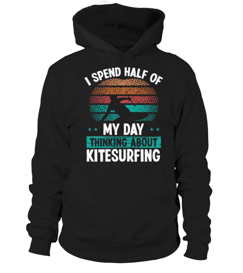 Kitesurfing Vintage Thinking about Kiteboarding Hoodie Unisex