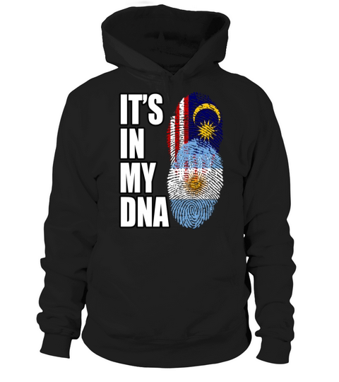 Malaysian And Argentinian Mix Heritage DNA Flag Hoodie Unisex