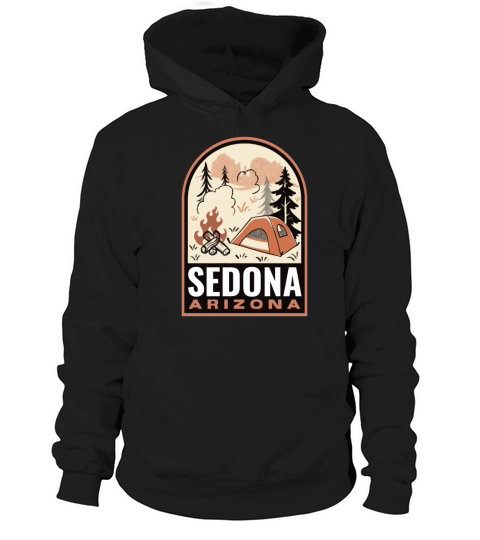 Sedona Arizona Vintage Camping Hoodie Unisex