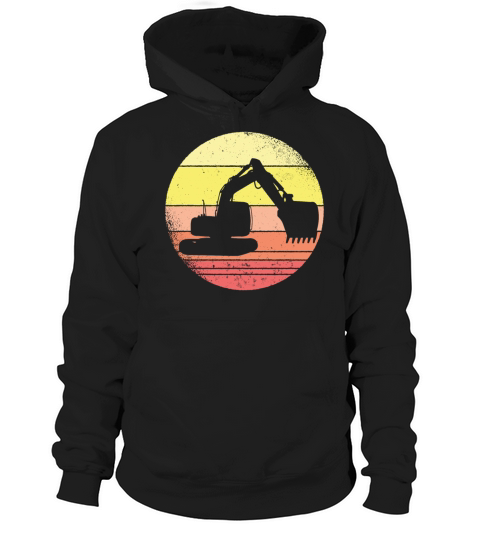 Vintage Retro Excavator Hoodie Unisex