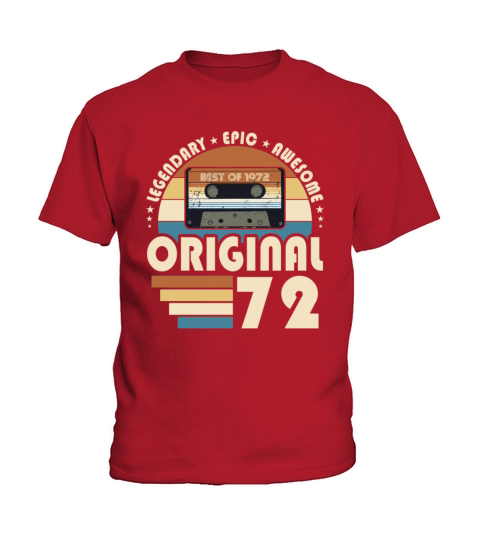 50th birthday vintage 1972 original 1972 Kids T-Shirt
