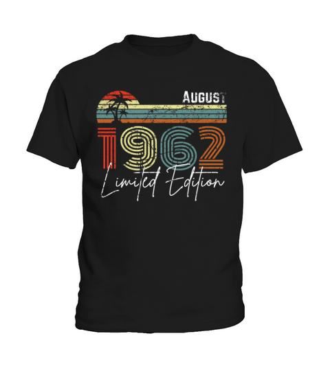 60 Years August 1962 Vintage Limited Edition Kids T-Shirt
