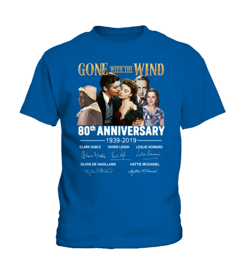 80th Anniversary Gone With The Wind 1939-2019 Signatures shirt Kids T-Shirt