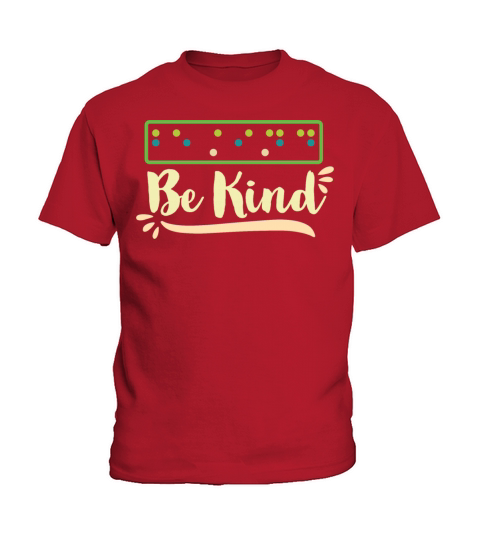 Be Kind Braille Dots Visually Impaired Blind Kids T-Shirt
