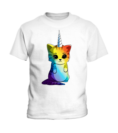 Caticorn Rainbow Meowgical Cat Unicorn Kittycorn Kids T-Shirt
