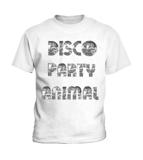 Disco Party Animal 1970s Silver Kids T-Shirt