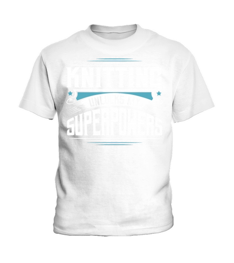 Funny Cool Knitter Knitting Unlocks Sayings Gifts Kids T-Shirt