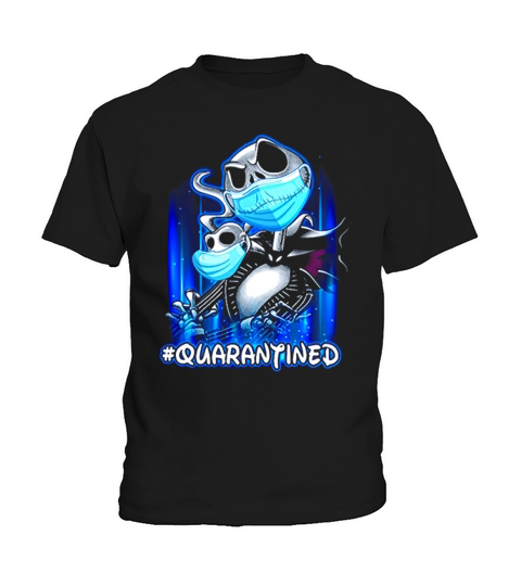 Jack Skellington face mask quarantined Coronavirus shirt Kids T-Shirt