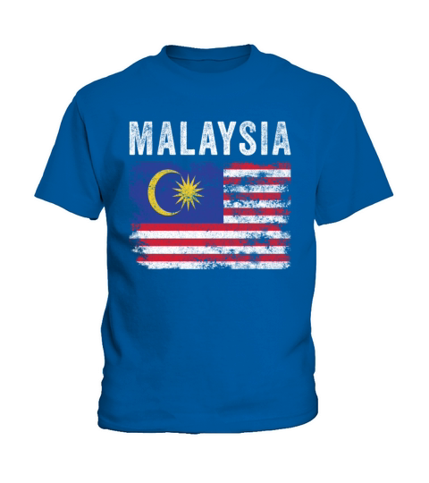 Malaysia Flag Distressed Malaysian Flag Kids T-Shirt