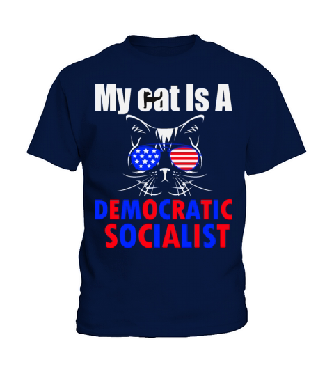 My Cat Is A Democratic Socialist Cat Memes Kids T-Shirt
